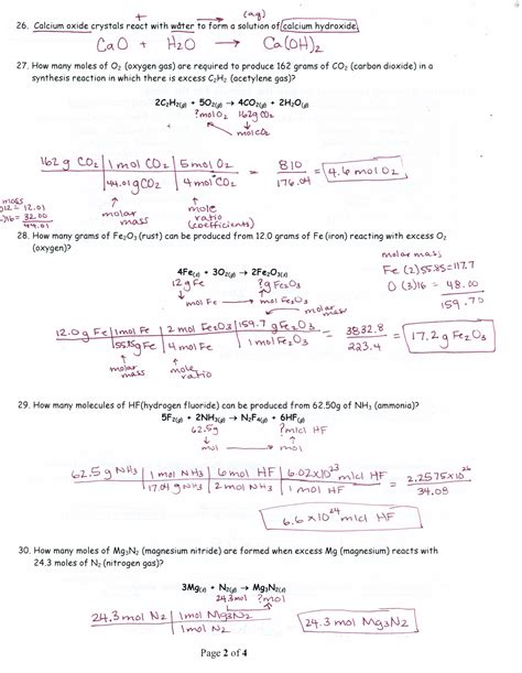 Exclusive Reaction Stoichiometry And Percent Yield Lab Answers