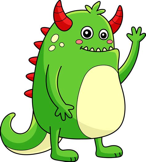 Scary Monster Cartoon Colored Clipart Illustration 11415986 Vector Art