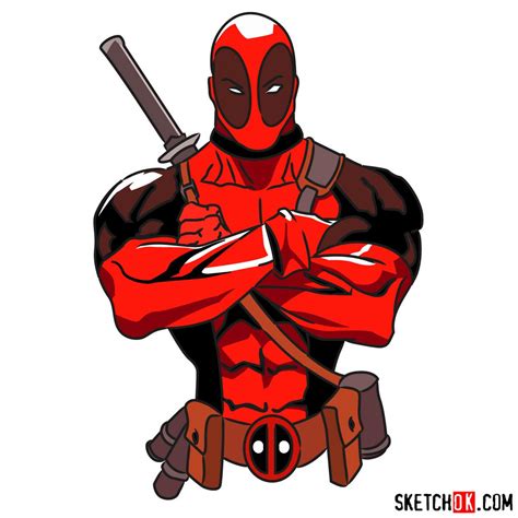 How To Draw Deadpool To The Waist A Step By Step Guide