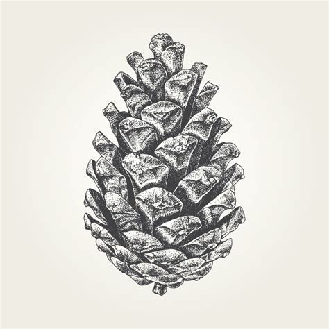 Hand Drawn Pine Cone Stock Vector Illustration Of Cedar 111023183