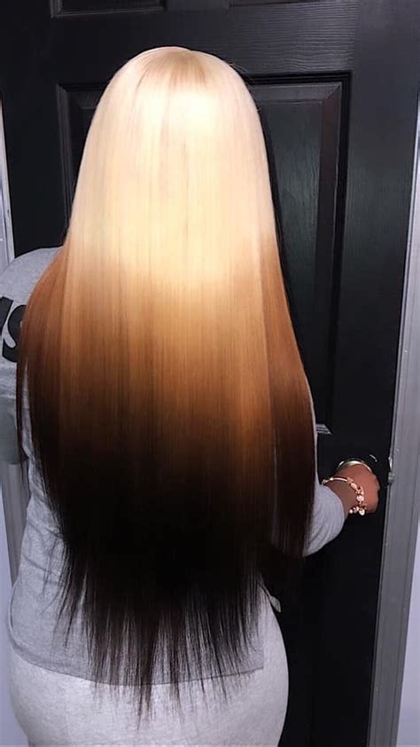 Ombré Hair Human Hair Extensions Sewin Lacefrontwigsforblackwomen