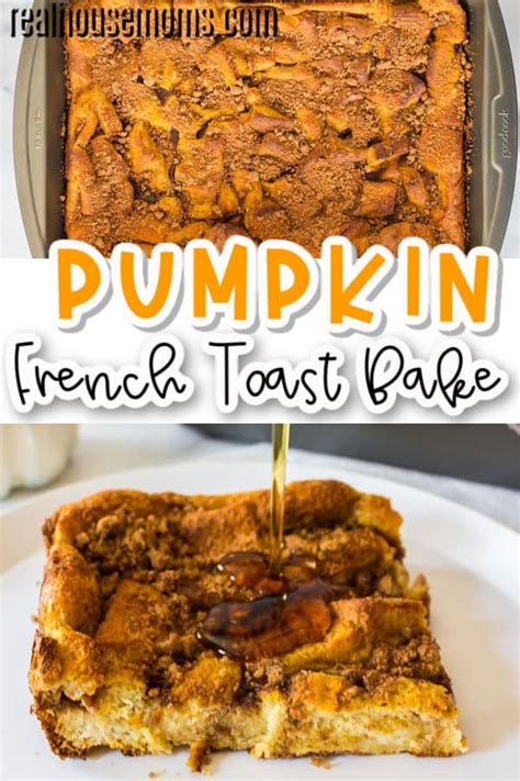 Overnight Baked Pumpkin French Toast Recipe ⋆ Real Housemoms