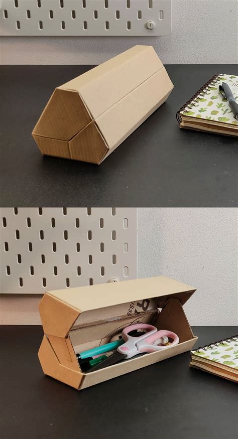 Membuat Kotak Pensil Dari Kardus