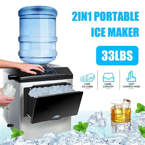Electric 5 Gallon Water Dispenser Built In Ice Maker Machine Countertop