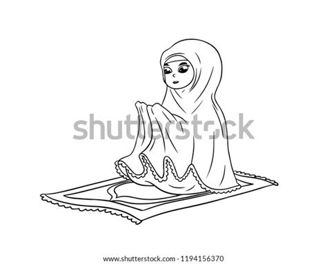 Woman Praying Stock Vector Royalty Free 1194156370 Shutterstock