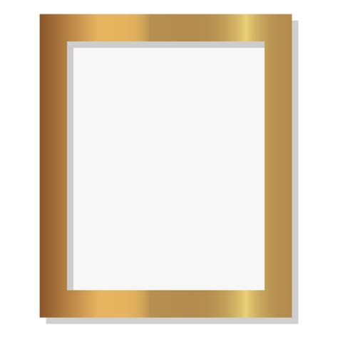 Glossy Golden Picture Frame Transparent Png And Svg Vector File