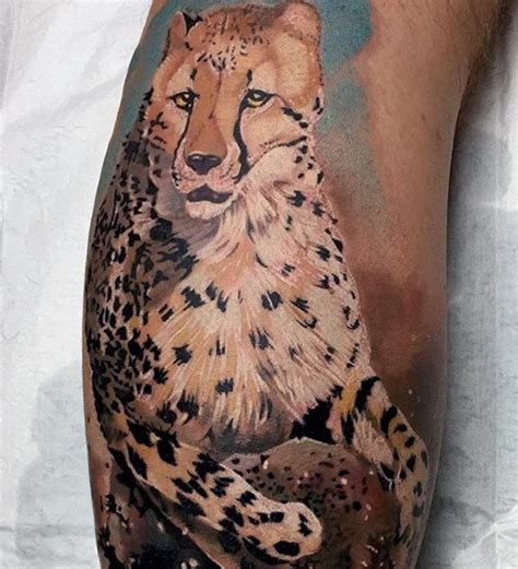 50 Cheetah Tattoos Für Männer Große Spotted Cat Design Ideen Mann