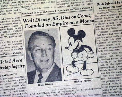 They moved to a village in lincolnshire, england now named norton disney. Death of Walt Disney... - RareNewspapers.com