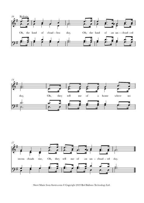 The Uncloudy Day Sheet music for Piano - 8notes.com