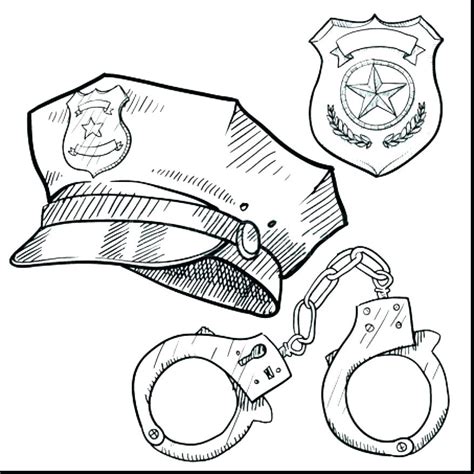Police Uniform Coloring Pages At Free Printable