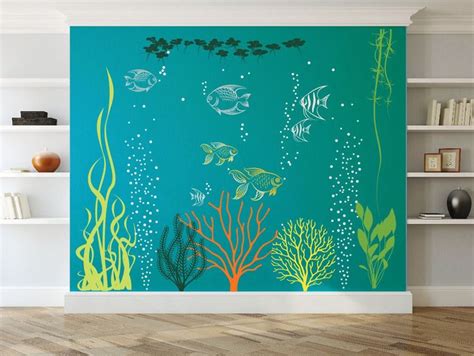 Underwater Wall Decal Under The Sea Aquarium Vinyl Large