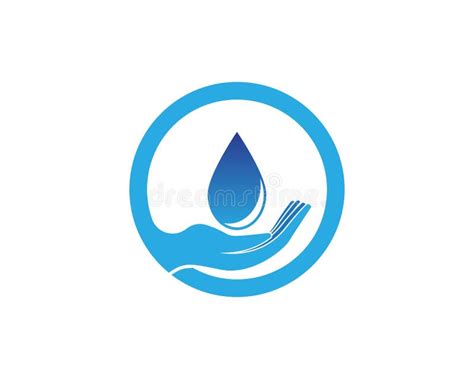 Water Drop In Hand Logo Vector Template Stock Vector Illustration Of