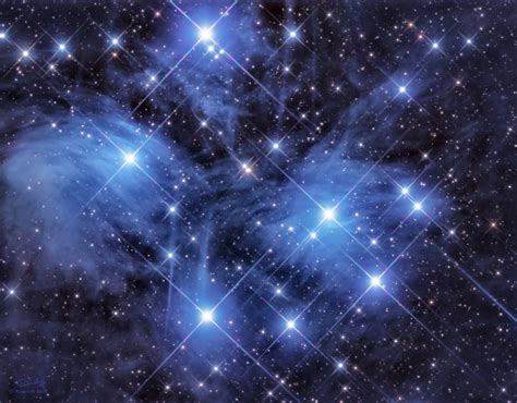 Photography Pleiades Open Star Cluster By Kenneth Naiff Original