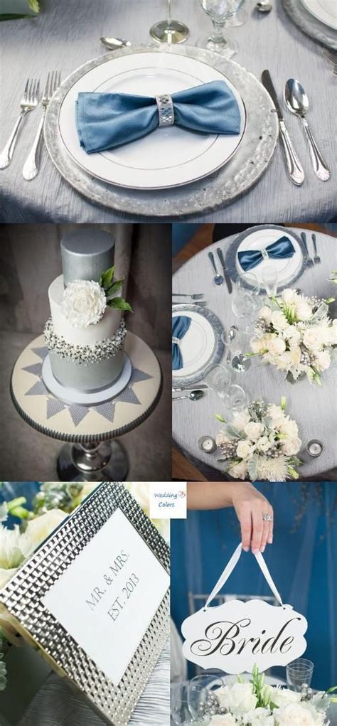 Inspiration For A Winter Wedding Blue And Silver Color Scheme Winter
