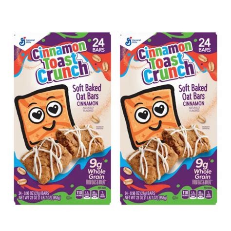 Cinnamon Toast Crunch Soft Baked Oat Bars 24 Count Box Pack Of 2 Exp