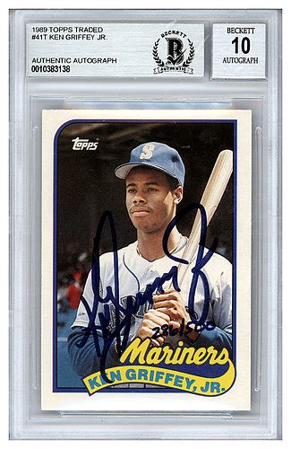 Rookie card is one of the most wanted and popular rookie. Ken Griffey Jr. Autographed Signed 1989 Topps Traded ...