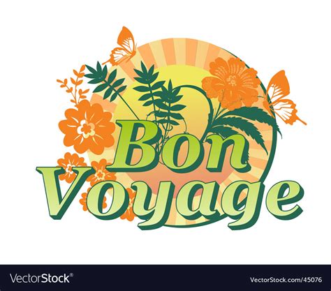 Bon Voyage Royalty Free Vector Image Vectorstock