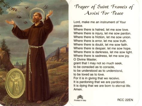 St Francis Prayer St Francis Of Assisi