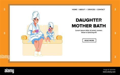 Daughter Mother Bath Vector Stock Vector Image And Art Alamy