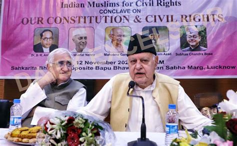 National Conference President Dr Farooq Abdullah And Senior Congress Leader Salman Khurshid In