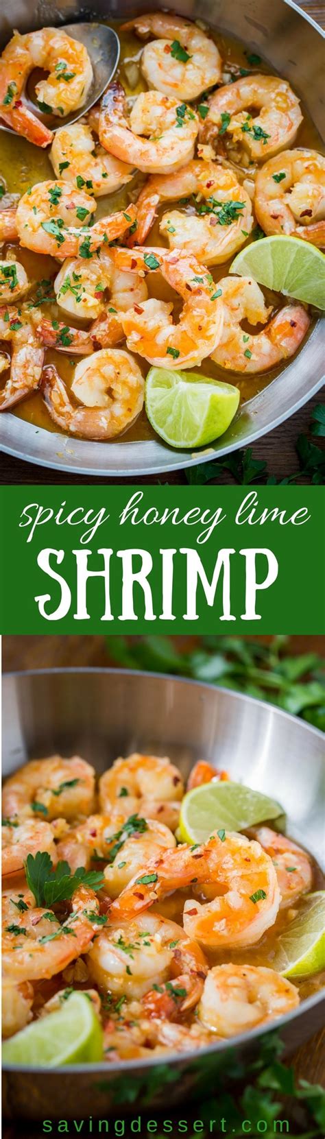 Spicy Honey Lime Shrimp Saving Room For Dessert