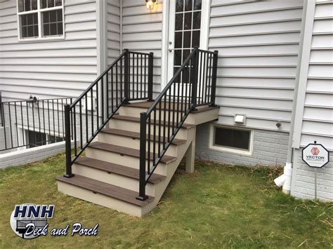 Find simple stair railing ideas and inspiration to add to your own home. Deck Steps Gallery - HNH Deck and Porch, LLC 443-324-5217