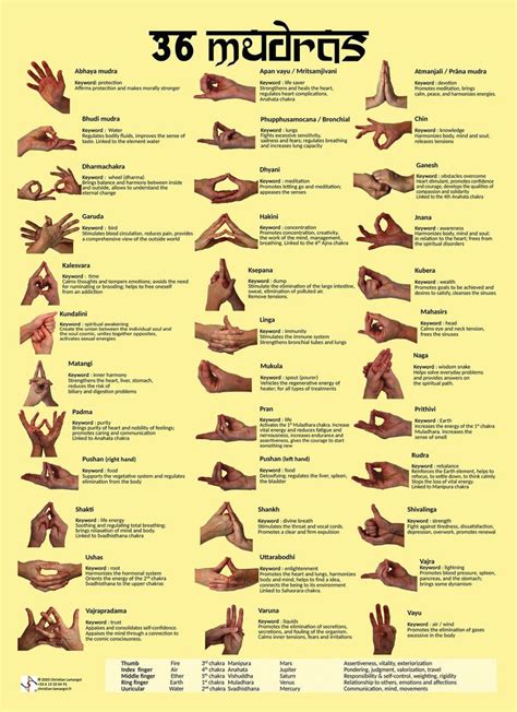 Wall Poster Of Definitions And Meanings Of Mudras English Etsy