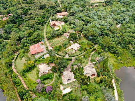 Aerial Landscape View Of Green Valley In Tropical Country With Forest