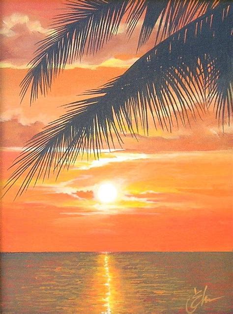Sunset Painting Beach Painting Landscape Paintings