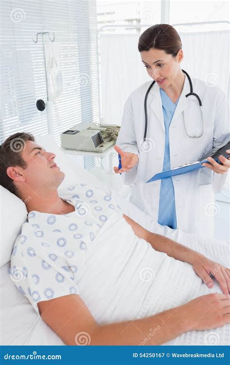 Doctor Taking Care Of Patient Stock Image Image Of Adult Hospital