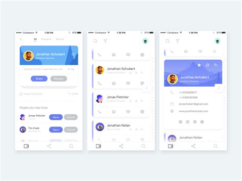 Contact App App App Design Show And Tell