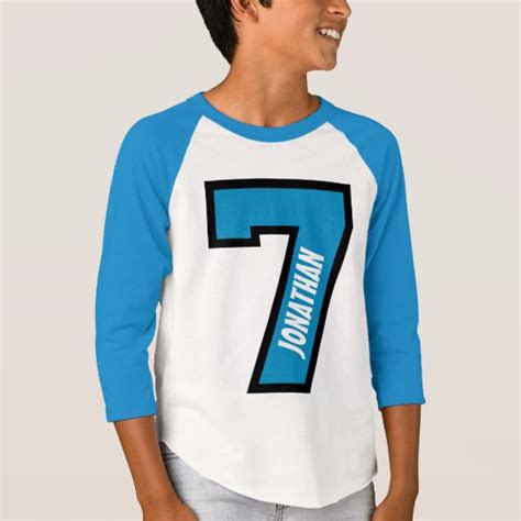 7th Birthday Boy Sports Number Seven Years A04 T Shirt