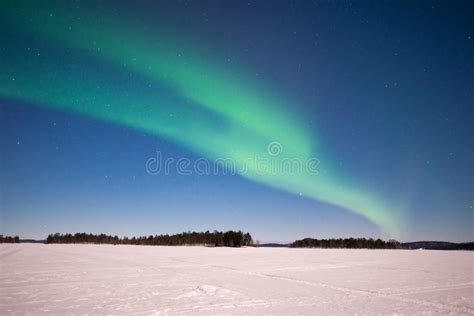 Aurora Boreal Aurora Borealis En Laponia Finlandia Imagen De Archivo