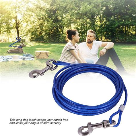 Ylshrf Dog Lead Ropelong Steel Wire Dog Leash Outdoor Camping Picnic