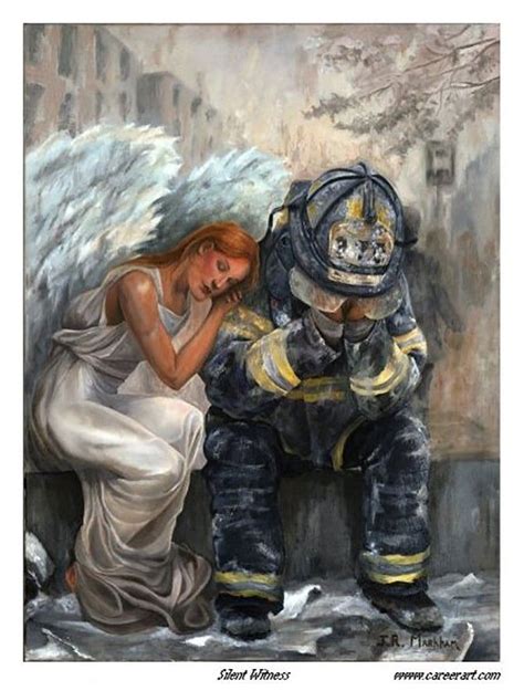 A Firefighter Grieving For His Lost Brother Firefighter Art
