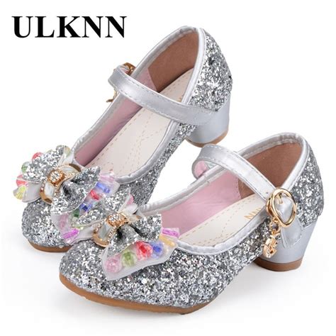 Ulknn Girls Sandals Children Princess Shoes Butterfly Knot Colorfully