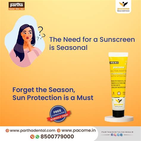 Pacome Sunscreen Is Enriched With Vit E Giving Ultra Matte Oily Free