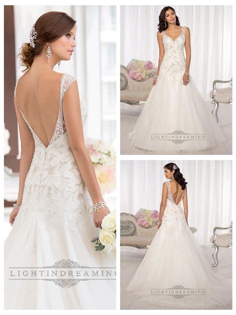Elegant Beaded Cap Sleeves Sweetheart Embellished Wedding Dresses With