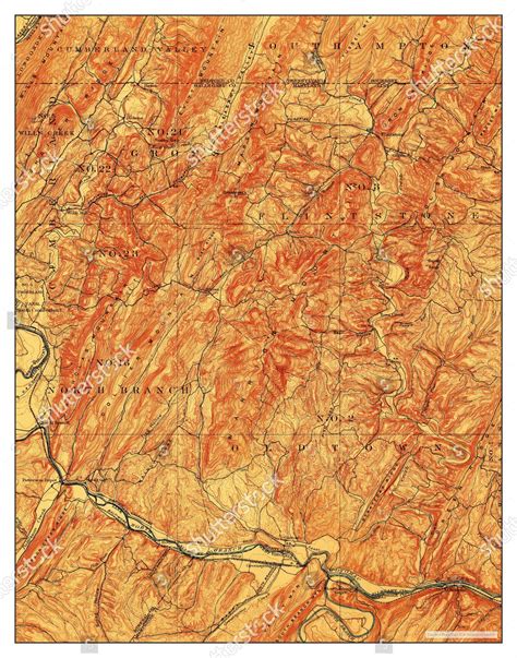 Usa Timeless Maps Flintstone Maryland Map Editorial Stock Photo Stock