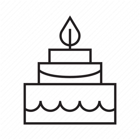 Birthday Cake Candle Dessert Sweets Icon