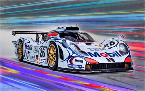 Porsche 911 Gt1 Winner Of The 1998 Le Mans Painting By Greg Stirling
