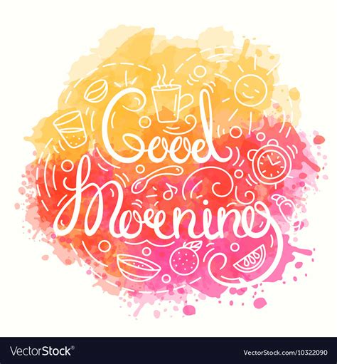 Good Morning Typography Design Royalty Free Vector Image