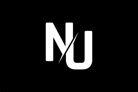 Monogram Nu Logo Design Graphic By Greenlines Studios · Creative Fabrica