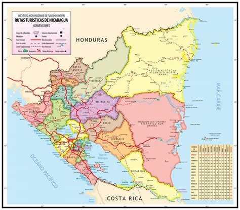 Mapa De Nicaragua Con Nombres Departamentos Y Municipios Para Descargar E Imprimir