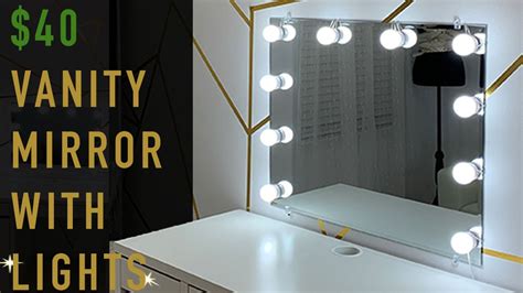 Led vanity mirror lights kit make up mirror light strip for vanity dressing table dimmer ul certified power supply daylight diy h. Cheap DIY Vanity Mirror With Lights | Only $40!!! - YouTube