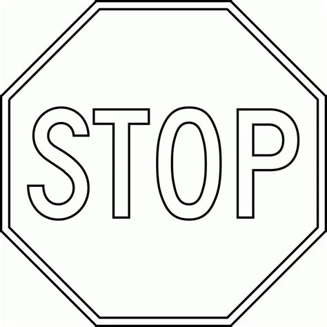 Free Printable Stop Sign Coloring Page Coloring Pages