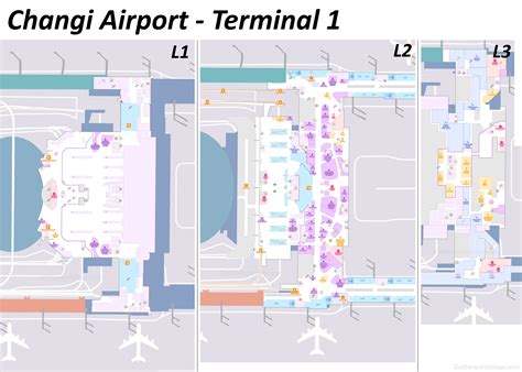 Changi Airport Terminal Map Singapore Ontheworldmap