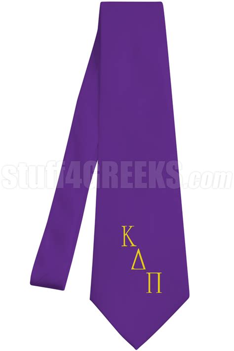 Kappa Delta Pi Necktie With Logo Greek Letters Purple