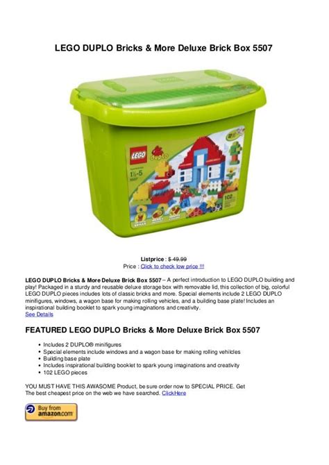 Lego Duplo Bricksmoredeluxebrickbox5507