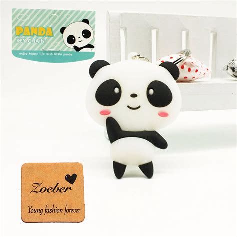 Zoeber Wholesale Panda Keychains Kung Fu Cute Anime Cat